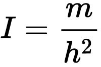 Формула индекса массы тела