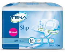 Тена Слип плюс дышащие подгузники для взрослых M 30шт