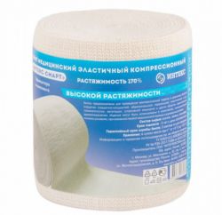 Интекс-смарт бинт эластичный высокой растяжимости с металлическими фиксаторами 10х350см