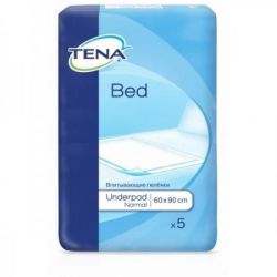 ТЕНА Бед Нормал простыни впитывающие 60х90 см 5 штук (TENA Bed Underpad Normal)