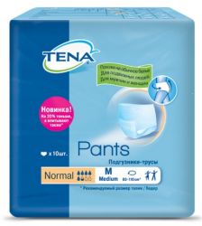 ТЕНА Пантс Нормал M подгузники-трусы для взрослых 10 штук (TENA Pants Normal M)