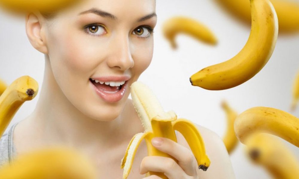 Another Strange Picture of Unshaved Guy Eating Ripe Banana. he is Biting a Big P