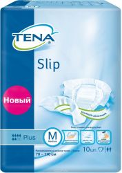Тена Слип плюс дышащие подгузники для взрослых M 10шт