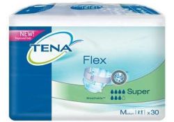 ТЕНА Флекс Супер М дышащие поясные подгузники для взрослых 30 штук (TENA Flex Super XL)