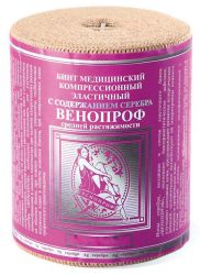 Интекс бинт эластичный средней растяжимости Венопроф с ионами серебра 8х150см