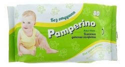 Памперино салфетки влажные детские без отдушки 80шт