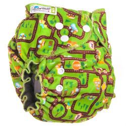 Глориес многоразовый подгузник OPTIMA плюшевый NEW Город 3-18кг+2 вкладыша