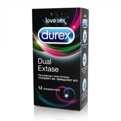 Дюрекс презервативы Dual Extase 12шт