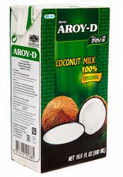 Кокосовое молоко Aroy-D 100% натуральное без сахара 500мл