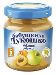 БАБУШКИНО ЛУКОШКО пюре яблоко абрикос с 5 мес 100г