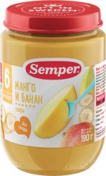 Сэмпер пюре манго с бананом с 6 мес 190г