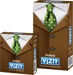 Визит презервативы Dotted точечные 12шт
