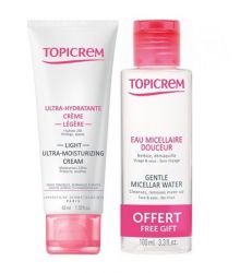 Топикрем набор крем легкий ультраувлажняющий 40мл + мицеллярная вода 100мл
