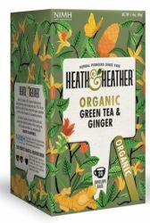 Heath&Heather Зеленый с имбирем Органик чай №20 пакетики