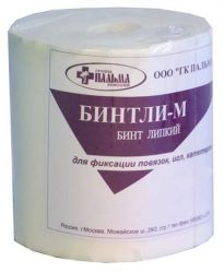 Бинтли-М бинт липкий проницаемый мягкий 10х1500см для фиксации повязок
