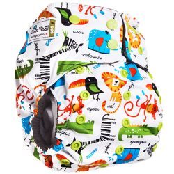 Глориес многоразовый подгузник PREMIUM Сафари 3-18кг+2 вкладыша