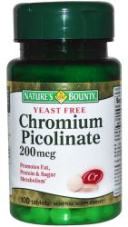 Нэйчес Баунти Пиколинат хрома (бездрожжевой) №100 таблетки