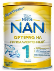 Нан гипоаллергенный 1 Optipro НА смесь с рождения 400г