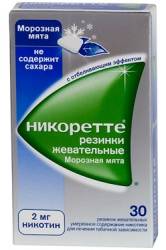 Никоретте 2мг №30 жевательная резинка морозная мята