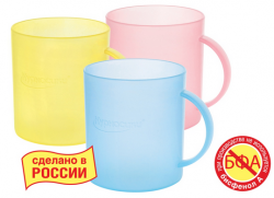 Курносики кружка цветная с ручкой 200мл