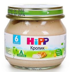 Хипп пюре кролик с 6 мес 80г