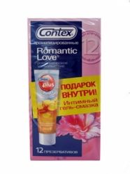 Контекс набор презервативы Romantic Love 12шт + гель-смазка Flash 5мл №2 пак
