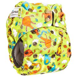 Глориес многоразовый подгузник PREMIUM Жирафы 3-18кг+2 вкладыша