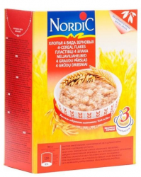 Нордик каша хлопья 4-х злаковых 600г