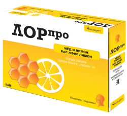 Лорпро мед/лимон леденцы №16