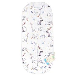 Глориес пеленка-кокон Белые зайки 0-3