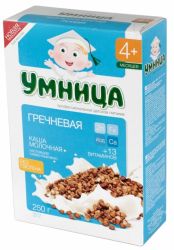 Умница каша молочная гречневая с 4 мес 200г