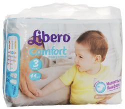 Либеро подгузники Comfort эконом миди 4-9кг 44шт