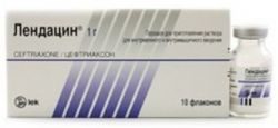 Лендацин 1г порошок для приг. раствора для инъекций №10 флаконы