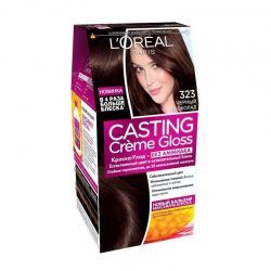 Крем-Краска для волос Loreal casting creme gloss тон 323 черный шоколад