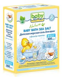 Бебилайн детская морская соль для ванн 500г (в фильтр-пакетах)