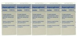 Аспарагиназа Медак 5000МЕ лиофилизат для инъекций №5 флаконы
