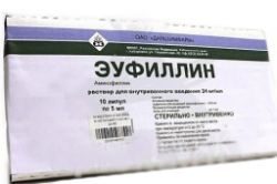 Эуфиллин раствор для в/в введения 24мг/мл 5мл №10 ампулы /Дальхифарм/