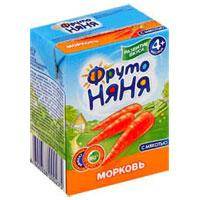 ФрутоНяня нектар морковный с мякотью с/с с 4 мес 200мл