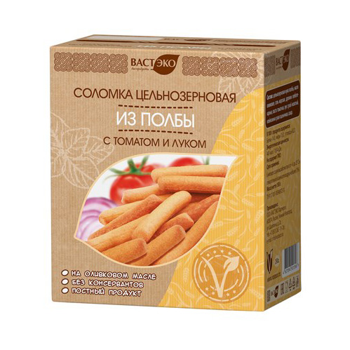 Соломка Вастэко из полбы с томатом и луком