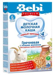 БЕБИ Премиум Гречневая с козьим молоком каша с пребиотиками с 4 мес 200г