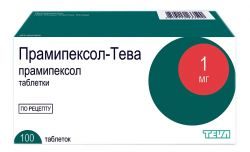 Прамипексол-Тева 1мг №100 таблетки