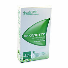 Никоретте 2мг №30 жевательная резинка свежая мята