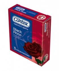 Контекс презервативы Black Rose черные 3шт