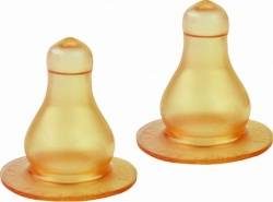 Курносики соска латексная большая со средним отверстием 2шт 6мес+