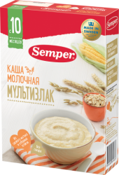 Сэмпер каша молочная Мультизлак с 10 мес 200г