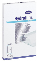 ХАРТМАНН/HARTMANN HYDROFILM PLUS пленочная повязка с впитывающей подушкой 9х15см 5шт