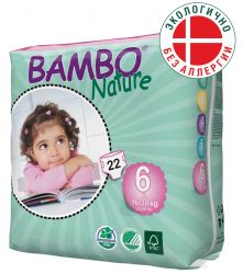 Бамбу/Bambo подгузники детские Nature XL-Plus-6 (16-30кг) 22шт