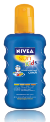 Нивея Сан спрей солнцезащитный детский цветной SPF30 200мл (85403)