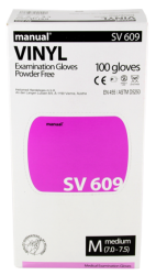 Перчатки смотровые нестерильные виниловые (р.М) 50 пар (SV609)