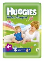 Хаггис подгузники Ultra Comfort (4+) 10-16кг 17шт